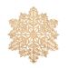 Ensemble de sets de table et sous-verres hexagonaux en PVC motif flocon de neige - Sets de table antidérapants et résistants à la chaleur, dorés et argentés, pour une décoration moderne, de Noël et des fêtes_voghion.com