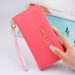 Ladies Zipper Purse Large Capacity Practical Hand Woman PU Leather Fashion Female Long Section Wallet_voghion.com