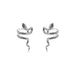 Un paio di orecchini a clip con motivo a serpente in argento sterling S925 I58_voghion.com