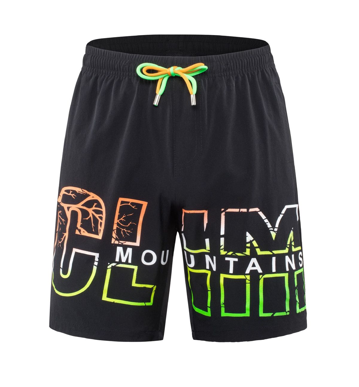 Teenage and guys Boys' outdoor stretch quick-drying shorts with five-point elastic waist running sports shorts with gradient print_voghion.com