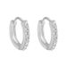 Versatile earrings with simple circular earrings European and American style trendy women sweet diamond studded single row circular earrings_voghion.com