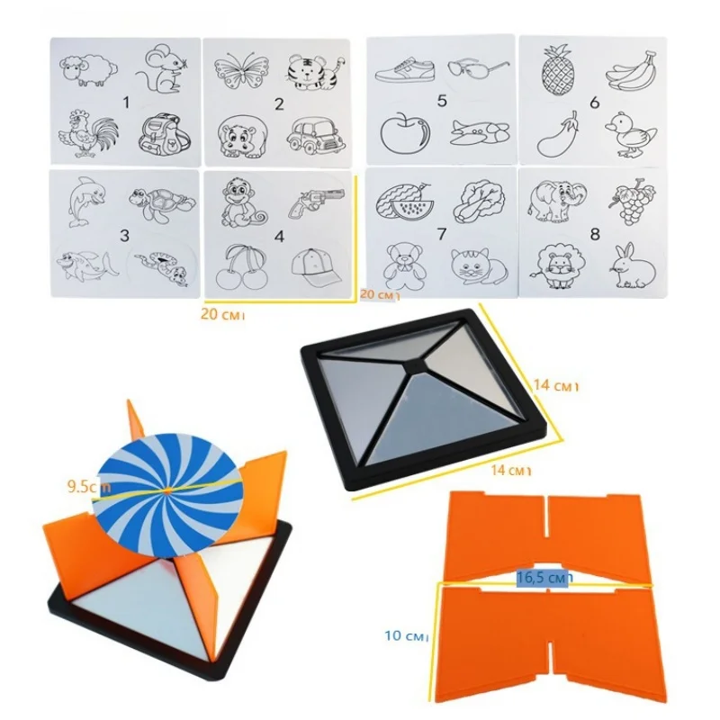 Kinderspiegel-Spielzeug zum Finden von Graphen, interaktive Eltern-Kind-Erkenntnisspiele, logisches Denken, passende verrückte Karten_voghion.com