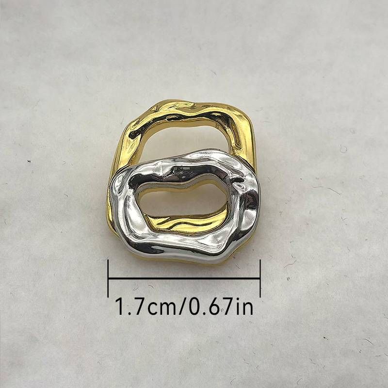 10 boutons de vêtements en métal galvanisé de 1,7/1,9/2,2 cm, sensation rétro or + argent, adaptés aux chemises, manteaux, pantalons._voghion.com