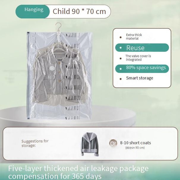 Vacuum Storage Bags For Clothes - Hanging Compression Bags For Coats, Down Jackets & Wardrobe Organization (Space-Saving Design)_voghion.com