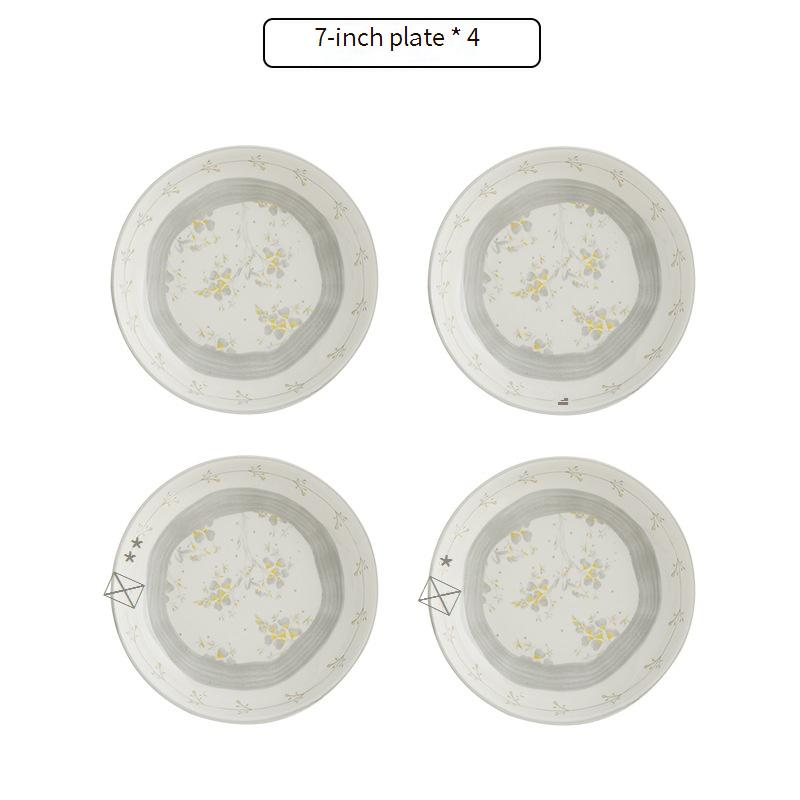 Service d'assiettes en céramique - Assiettes creuses de style japonais pour la maison - Vaisselle design_voghion.com