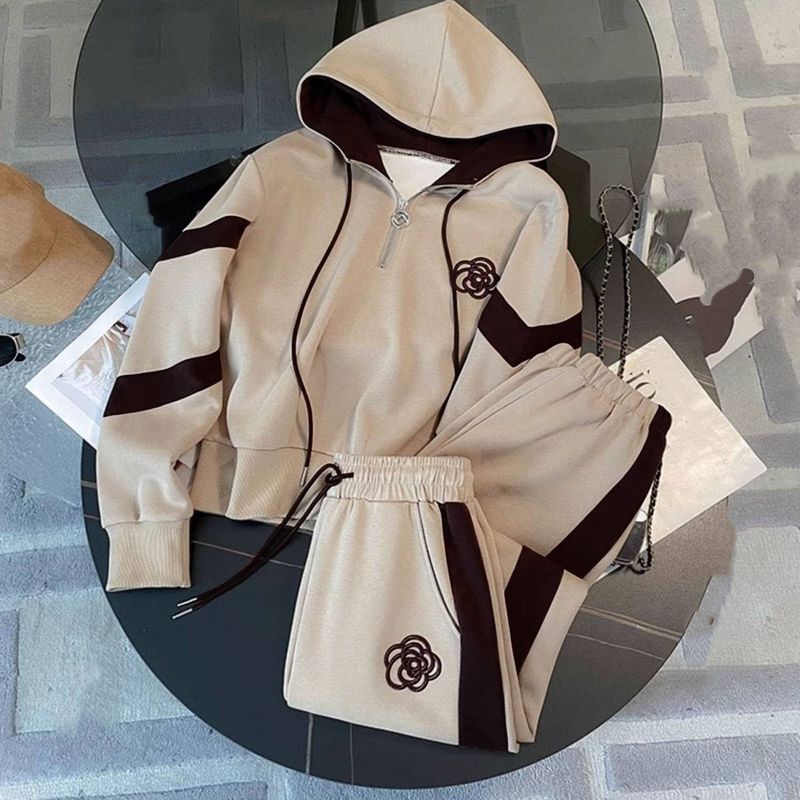 ​​Elegant Solid-Color Hoodie Set – Long-Sleeve Lounge-to-Office Coordinated Outfit (S-3XL)​​_voghion.com