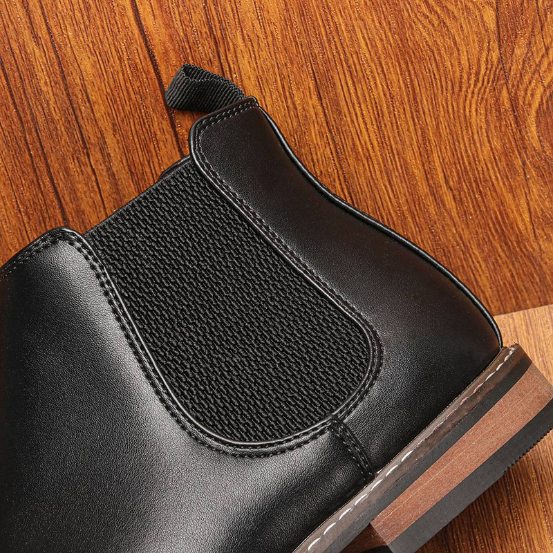 Men's Chelsea Boots – Stretch Elastic Ankle Boots With PU Leather & Cushioned Rubber Sole (EU 40-46, Waterproof & Slip-Resistant)_voghion.com