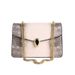 Stylish PU Snake Print Small Square Shoulder Bag - Trendy Crossbody Purse With Flap Closure & Zipper Pocket - Medium Size Handbag In Multiple Colors_voghion.com