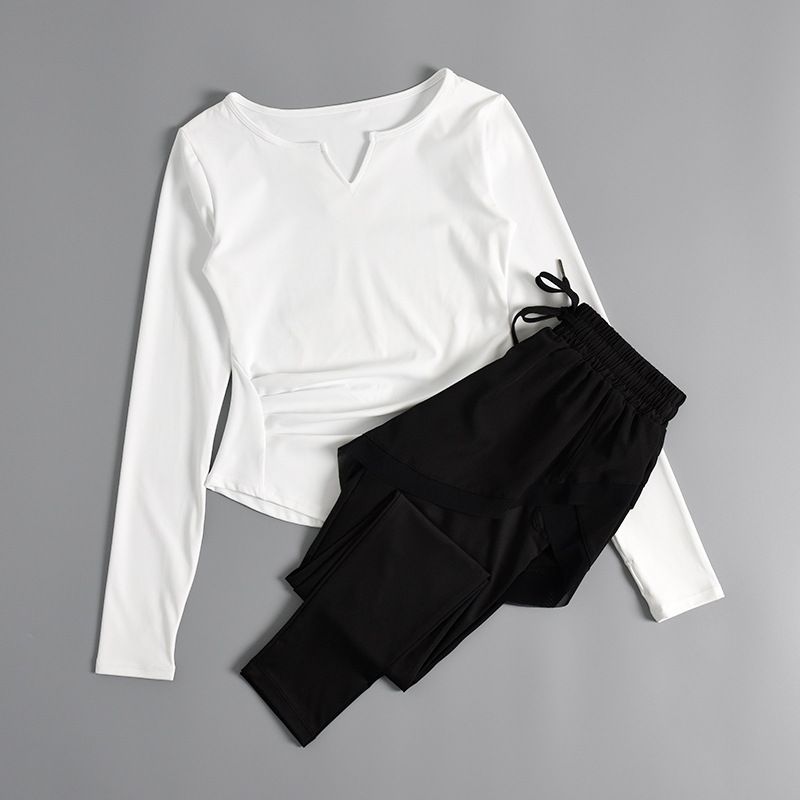T-shirt moulant et amincissant à manches longues pour célébrités d'Internet, séchage rapide, respirant, vêtements de sport, de course, d'entraînement et de yoga_voghion.com