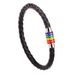 Heißer Verkauf Personalisierte Einfache Woven Leder Armband Armreif Regenbogen Bunte Mode Magnetverschluss Schmuck_voghion.com