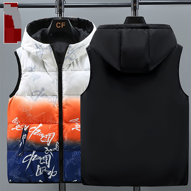 Men's Clothing Plus Size Waistcoat Vest Vest Thickened Jacket Work Clothes Class Uniform Printing_voghion.com