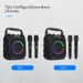 Tragbare Lautsprecher mit Soundkarteneffekt Outdoor-Karaoke-Mikrofon Integrierter Bluetooth-Lautsprecher_voghion.com