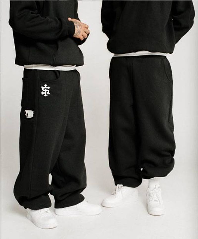 [CyberKnit] Pantalon de survêtement unisexe Y2K - Coupe décontractée rétro | Taille élastique_voghion.com