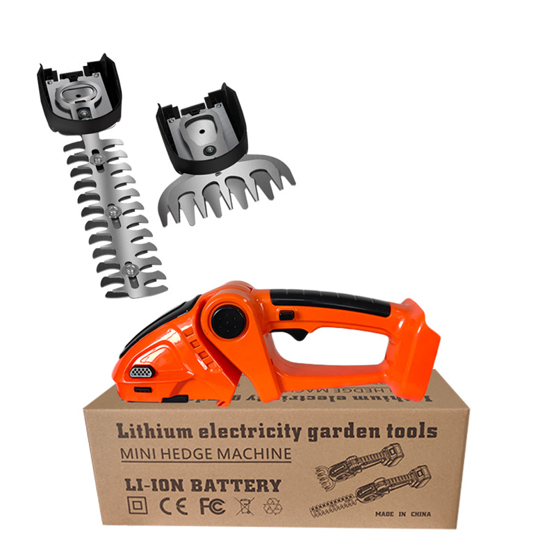 Cordless Lithium Hedge Trimmer Lightweight Handheld Shrub Cutter With Dual-Action Blades, Quiet Electric Garden Shears For Precise Lawn_voghion.com