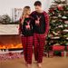 Weihnachtliches Heimoutfit für gleiches Geschlecht, langärmelige Hose, Set mit Weihnachtsmuster, Pyjama_voghion.com