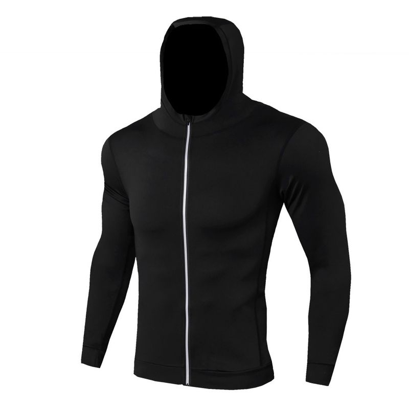 Herrenbekleidung Herbst- und Wintersportjacken Fitness Lauftraining Langarm Reißverschluss Casual Hoodie Schnelltrocknende Jacke_voghion.com