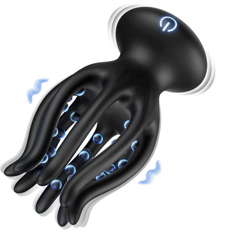 Cuttlefish Electric Airplane Cup Decompression Vibration Trainer Men's Silicone Exerciser_voghion.com