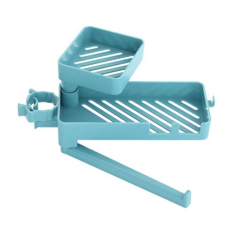 Küchenbedarf Lagerregal Spüle Abflussregal Mehrschichtiger drehbarer Wasserhahn Lagerregal Geschirrständer_voghion.com
