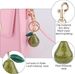 Porte-clés en forme de poire, décoration de sac en forme de poire, porte-clés doré en forme de poire, pendentif de portefeuille en forme de poire, porte-clés en forme de poire pour voiture_voghion.com