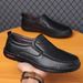 Suitable For All Seasons Woodpecker Shoe 2025 Summer New Men' Genuine Leather Clog For Middle-aged And Elderly Breathable Hollow Caual_voghion.com