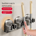Suction Cup Mop Holder For Bathroom, Multi-Functional No-Drill Storage Rack, Household Cleaning Tool Organizer Hanger_voghion.com
