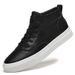 Men's Shoes Medium Top Board Shoes White Shoes Casual Shoes Sports Shoes Men's Medium Tube Handmade Short Boots_voghion.com