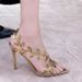Sandali da donna con punta a punta e foglie di giada Golden Branch, stile estivo 2024, tacco sottile, antiscivolo, abbigliamento da esterno, Internet_voghion.com