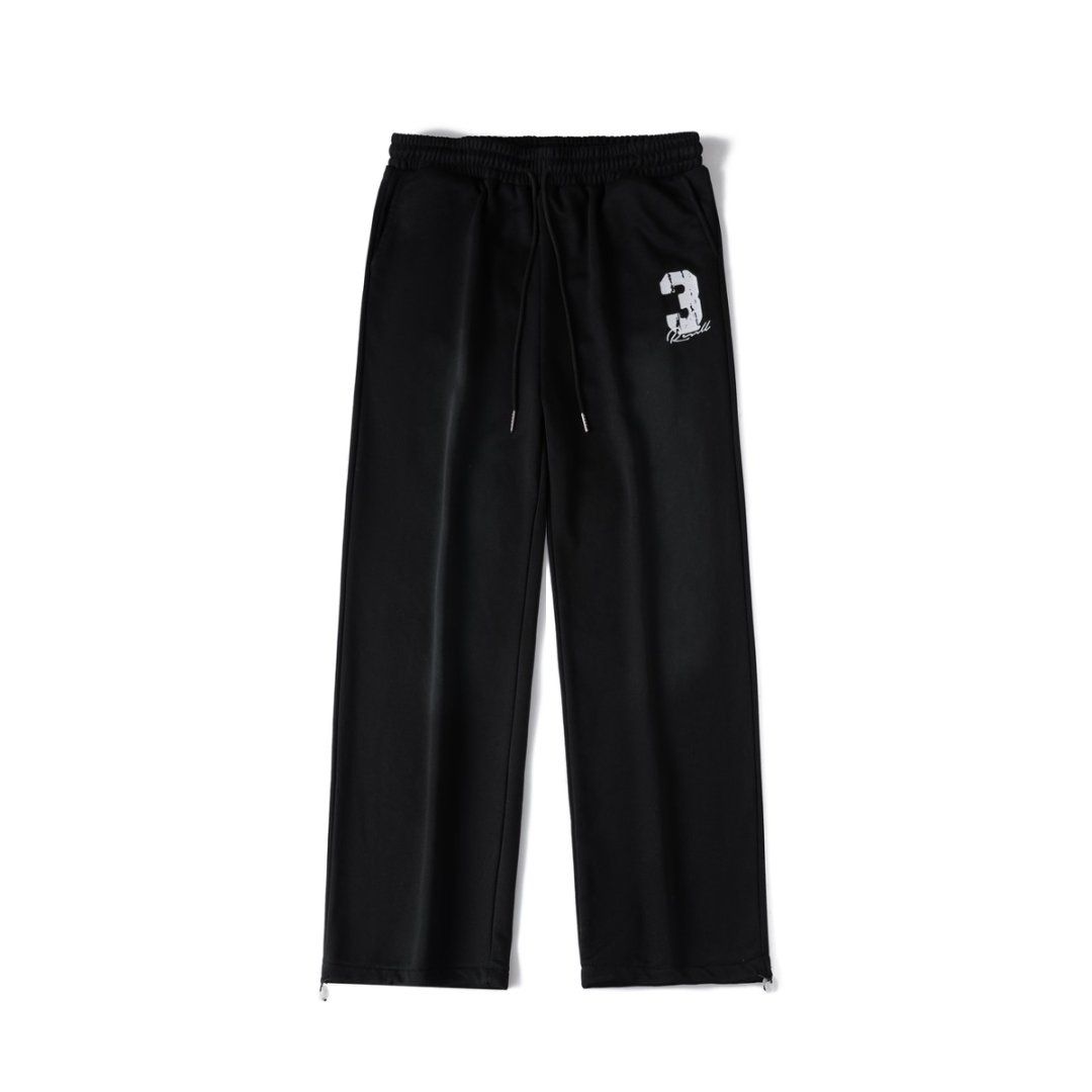 "Vintage Washed Blue Joggers – Unisex Distressed Wide-Leg Pants With Tapered Cuffs (M-XXL)"_voghion.com