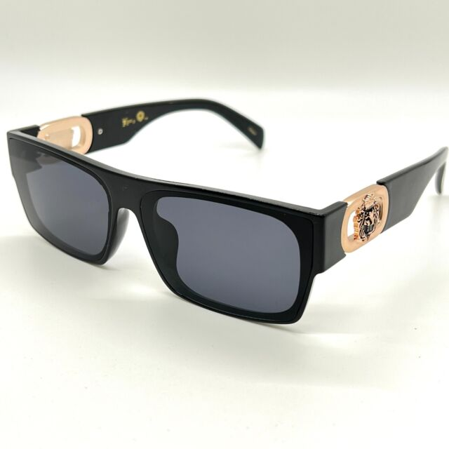 Men's Sunglasses Designer Square Gold Frame Shadow Rapper Style HIP HOP_voghion.com