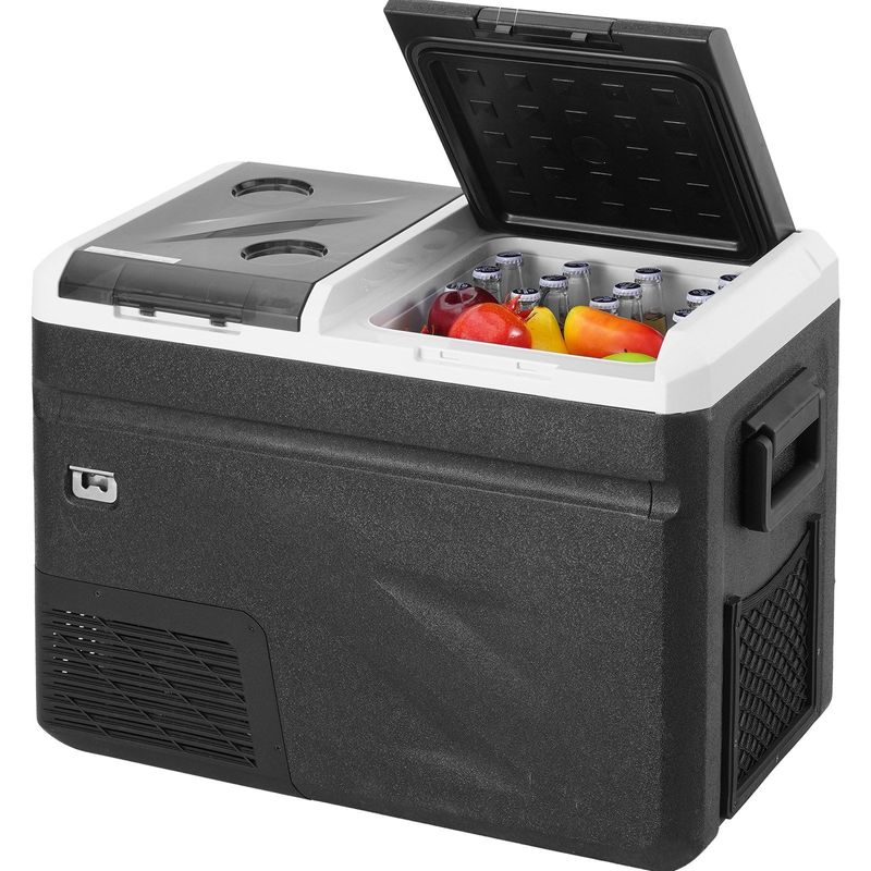VEVOR Portable Car Refrigerator Freezer W/ Ice Making Function 38QT Dual Zone_voghion.com