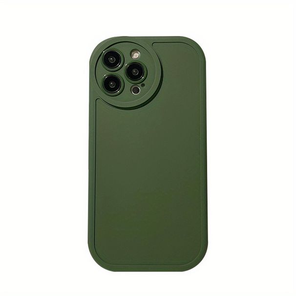 15/14/13/12/11/X Series Compatible Premium Retro Green TPU Phone Case - Stylish, Durable, Shock-Absorbing, and Ultra-Thin - Perfect for Users_voghion.com