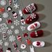 Christmas Embossed Nail Decals - 5D Naked Sheet | 3D Santa Snowman Snowflake Cartoon Relief Stickers_voghion.com