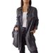 Women's Clothing Washed Denim Dress Washed Process Long Shirt Casual Jacket_voghion.com