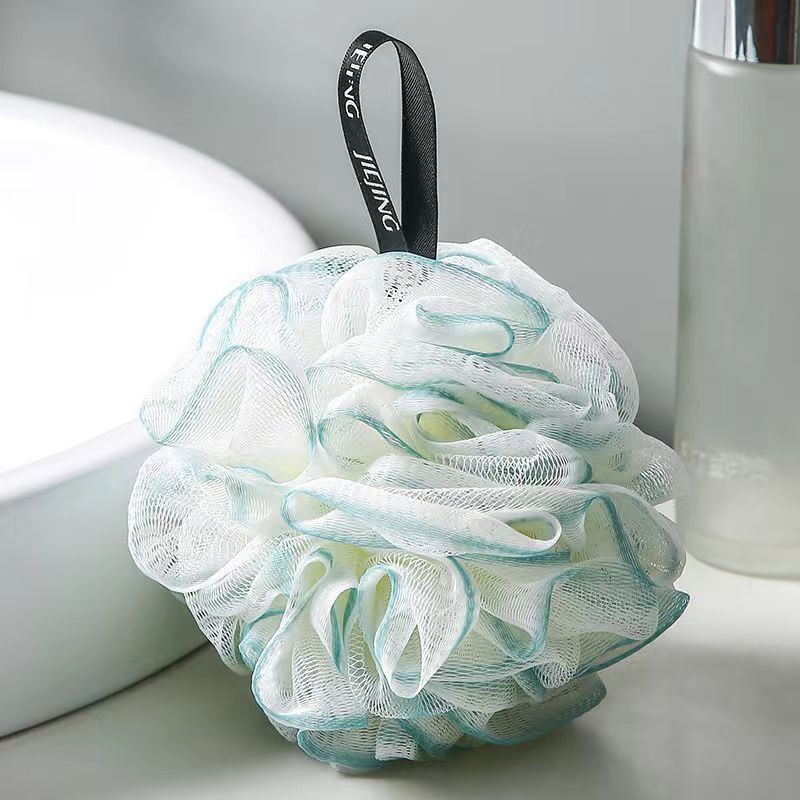 Belleza y salud, pelota de baño de alta gama, gran tamaño, antidispersión, toalla de baño con flores, pelota de baño femenina de gran valor, artefacto de baño, red de espuma para frotar la espalda_voghion.com