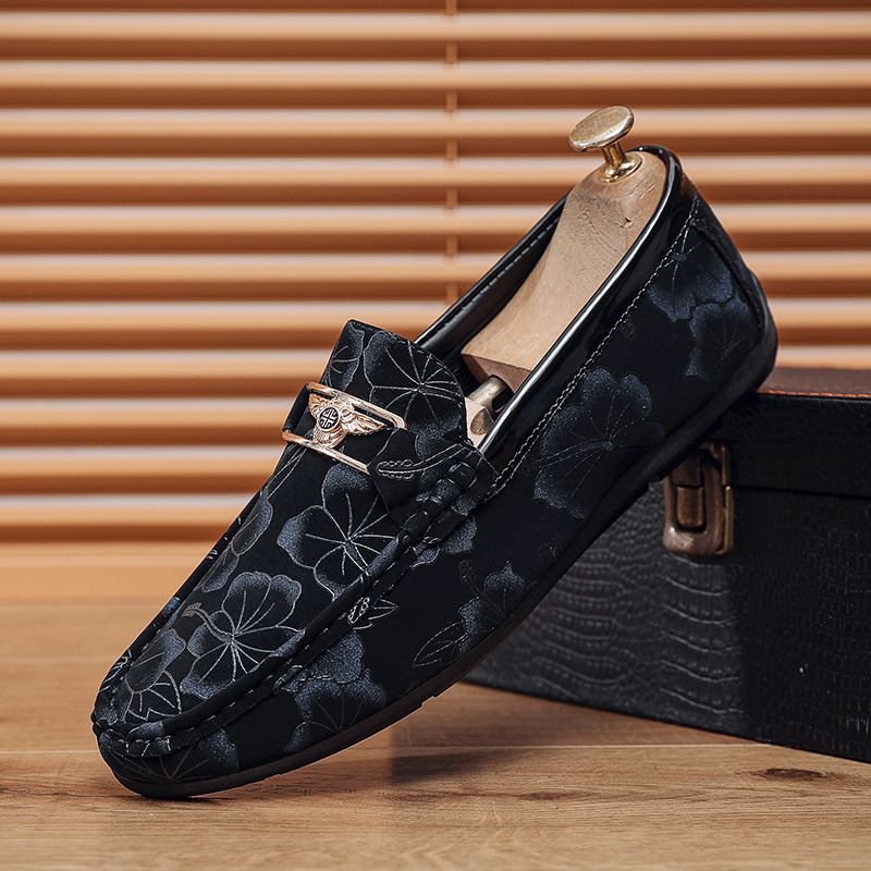 Männer formell Schong Moud Business Office flaach Slip-on Leather Moccasins Soft Fräizäit_voghion.com