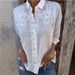 Abbigliamento da donna Camicia a maniche lunghe con ricamo retrò, da donna, autunno, casual, ampia, con colletto a polo e bottoni_voghion.com