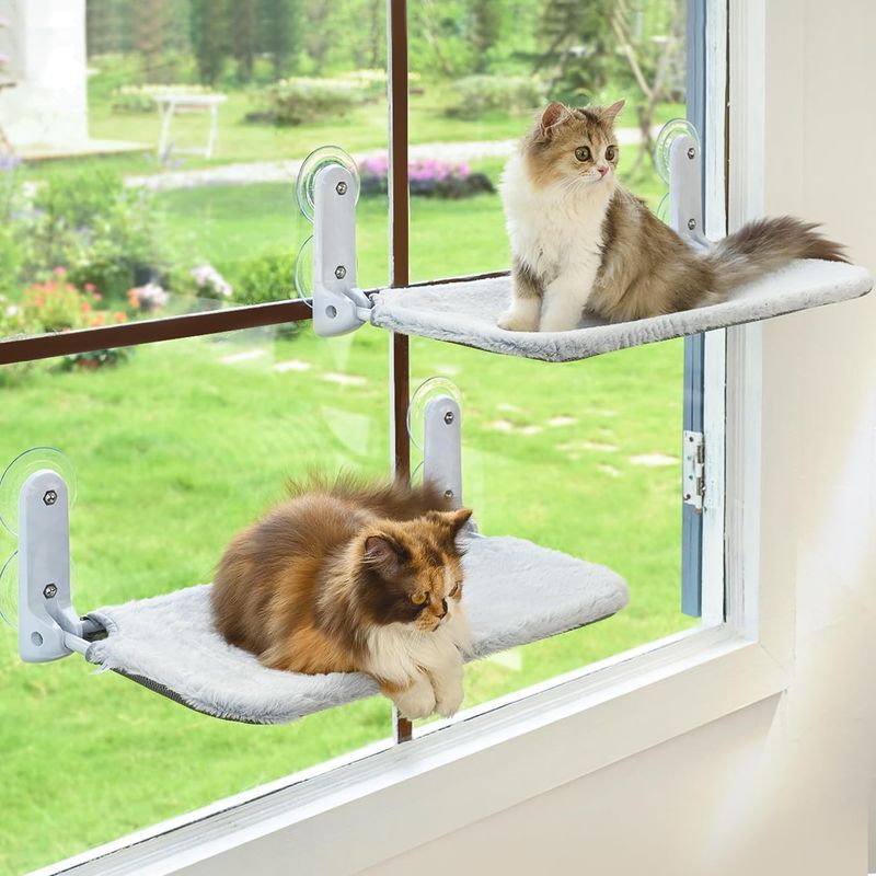 Upgraded Hammock Four Seasons Suction Cup Hanging Nest Folding Window Sill Cat Bed Pet Supplies_voghion.com