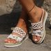 Women's Shoes High Heeled Slippers For Women New Large Size 43 Rope Bottom Thick Bottom Fish Mouth Sandals For Women_voghion.com