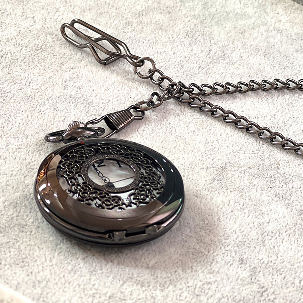 Vintage Nostalgic Flap Quartz Pocket Watch Hollow Flower Carving Necklace Antique Pendant Watch Work Daily Birthday Anniversary Valentine's Day Gift_voghion.com