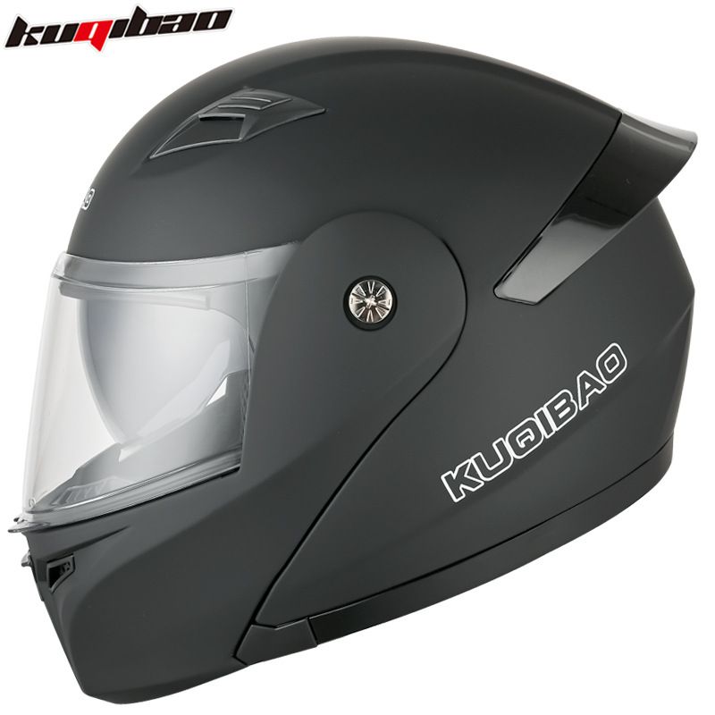 Kooqibao Modular Motorcycle Helmet With Dual Visor - Flip-Up Full Face Helmet, Long Battery Life Bluetooth Version (K21), 3C Certified - Matte Black_voghion.com