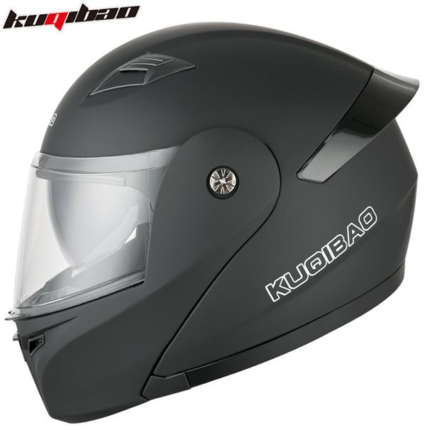 Kooqibao Modular Motorcycle Helmet With Dual Visor - Flip-Up Full Face Helmet, Long Battery Life Bluetooth Version (K21), 3C Certified - Matte Black_voghion.com