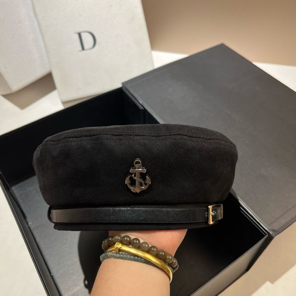 Boina de pintor de moda de gamuza nueva de otoño con cinturón personalizado de gran venta para mujer_voghion.com