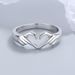 Carlisle Romantic Double Hand Geometric Palm Heart Gesture Couple Fashion Ring_voghion.com