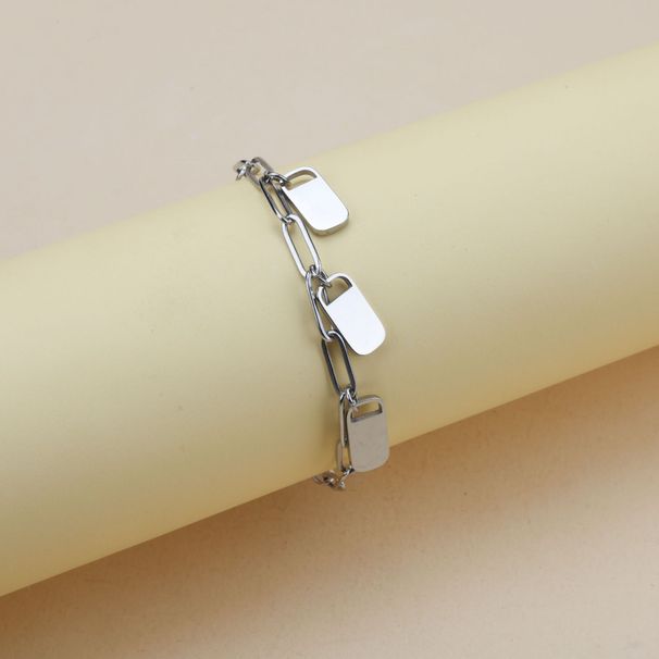 Fashion Bestie Hand Ring Engraving Personalized Creative Titanium Steel Engravable Bracelet Gift For Girlfriend_voghion.com