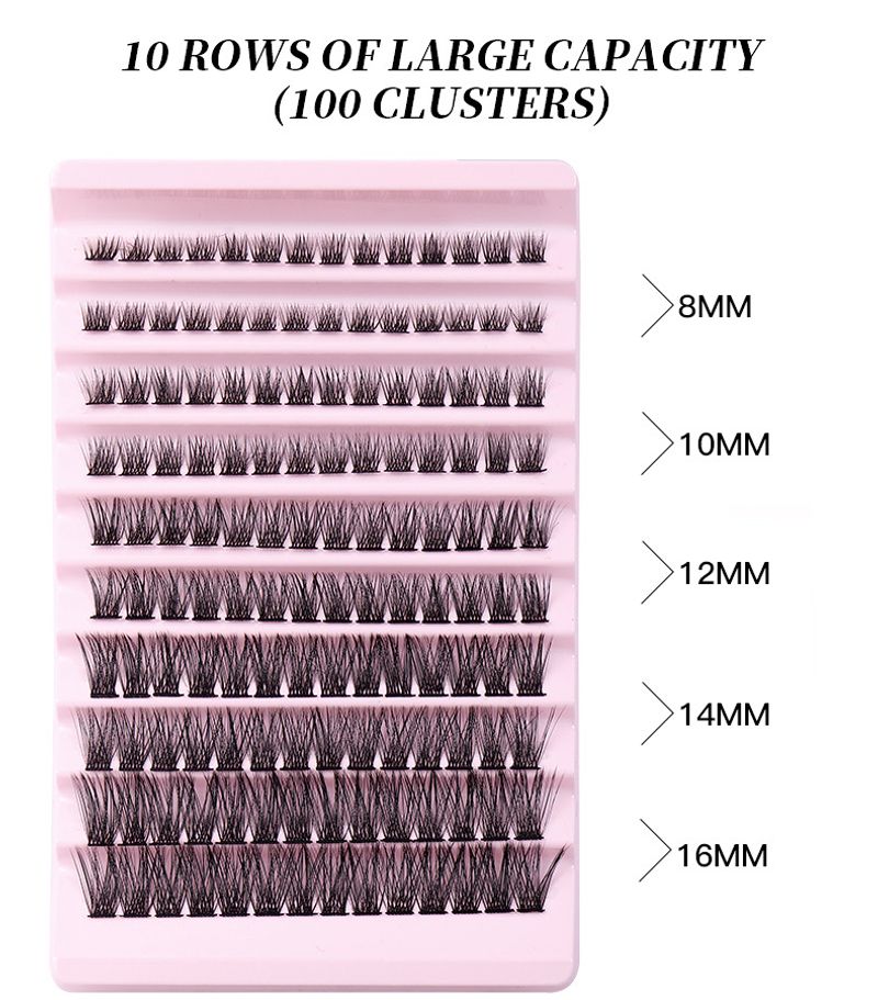 Cluster False Eyelashes Set - Natural Single Cluster, Large Capacity Fluffy Lashes For Lash Extension, Thick Long Lasting Realistic Eyelashes_voghion.com