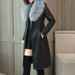 Women's large fur collar winter fur coat women plus fleece thickened medium long_voghion.com