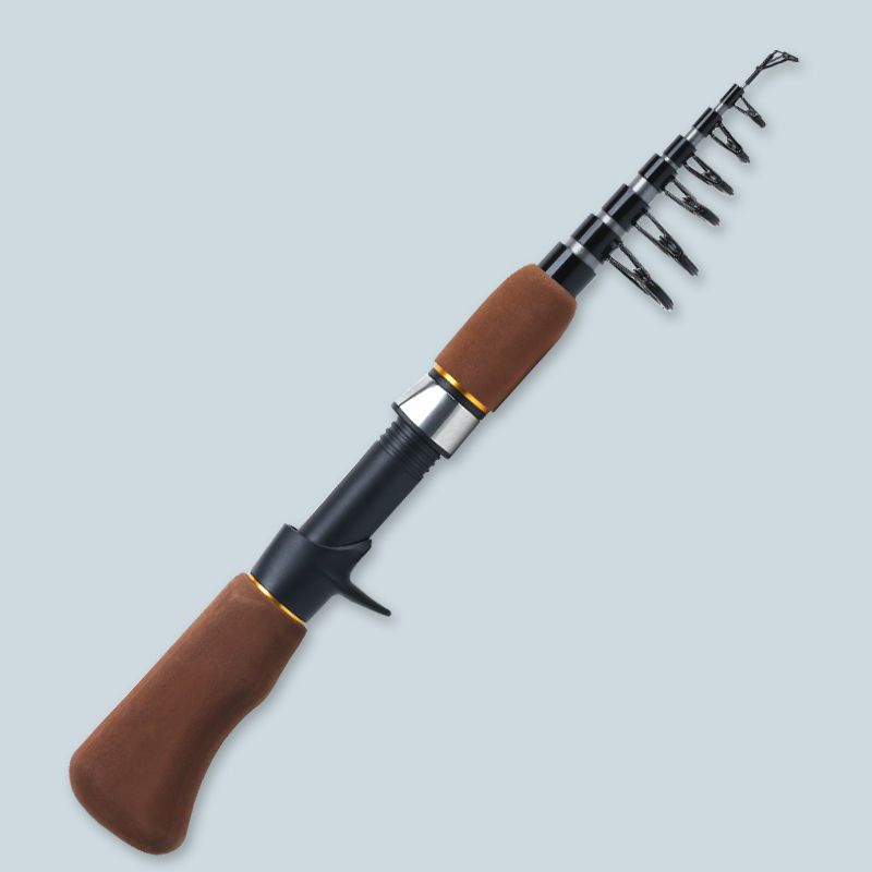 Mulinello da lancio portatile piccolo e mini, ultra corto, telescopico, con esca a testa di serpente, canna da pesca a bocca di cavallo, mulinello da lancio Culter_voghion.com