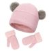 Bufanda y guantes para niños. Dos juegos de gorro y guantes de punto para niños y niñas. Son encantadores y cálidos con Veet._voghion.com