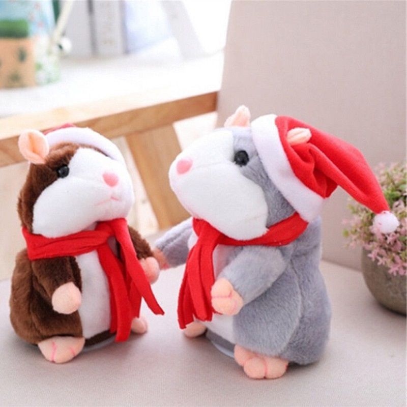 Hamster effronté et adorable, souris parlante en peluche, jouet de Noël pour enfants et adultes_voghion.com