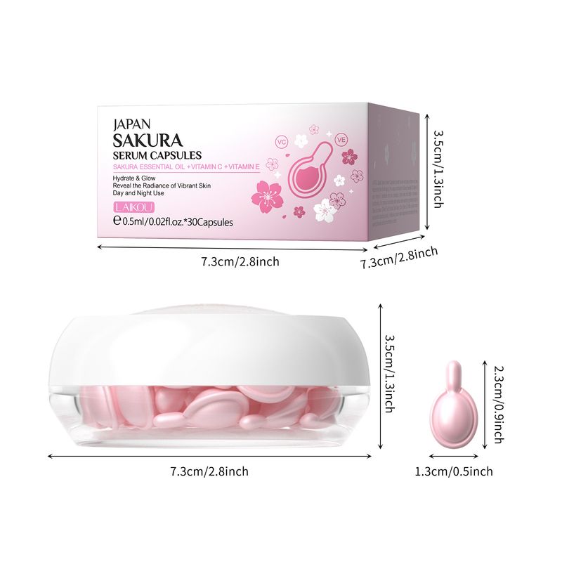 Laico Sakura Capsules 30Capsules*0.5ml Hydrating, Moisturizing And Brightening Skin Color_voghion.com